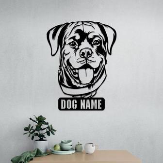 Rottweiler Metal Customized Wall Art, Metal Wall Art, Personalized Gift for Dog Lovers and Owners, Home Decor, Housewarming Gift - Thegiftio UK