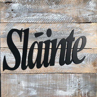 Slainte Metal Sign Farmhouse Decor Metal Wall Art Gift Metal Words - Thegiftio UK