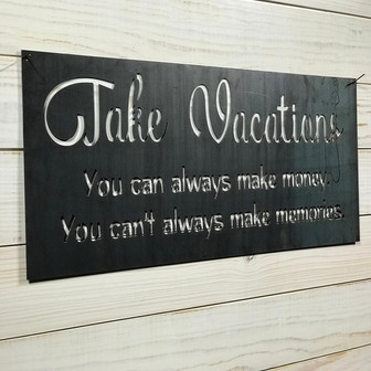 Take Vacations Rustic Metal Sign - Quote Sign - Metal Wall Art - Fixer Upper Sign - Farmhouse Sign - Farmhouse Style Decor - Thegiftio UK