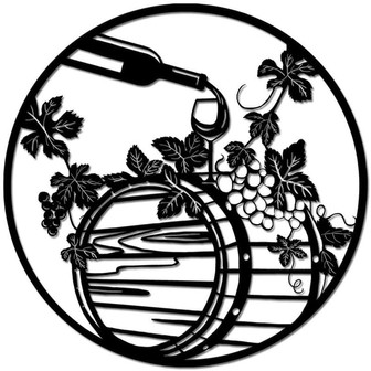 Wall Wine Metal Wall Art Kitchen Metal Art Decorations for Walls Red Bottle Grape Leaves Metal Wall Sculptures Home Bar Dining Room Decor - Thegiftio UK