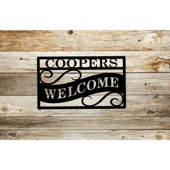 Welcome Cut Metal Sign - Laser Cut Metal Signs for Front Door Decor, Housewarming Gift - Thegiftio UK