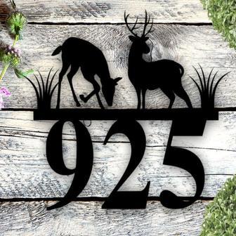 Wilderness Address Sign - Metal House Number Sign Outdoor - Address Plaque - Housewarming Gift - Thegiftio UK