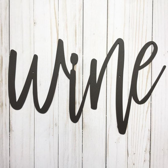 Wine Metal Sign Farmhouse Decor Metal Wall Art Housewarming Gift Metal Words Wine Sign - Thegiftio