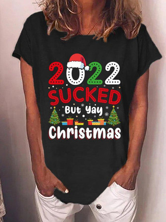 2022 Sucked But Yay Christmas Womens T-shirt - Thegiftio UK