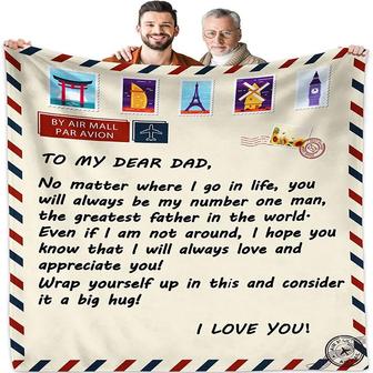 Blanket for Dad from Daughter or Son - Air mail Blanket For Father's Day - Thegiftio UK