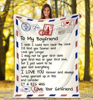 To My Boyfriend Blanket Throw Blanket Gift from Girlfriend - Gift For Birthday, Christmas or Thanksgiving - Thegiftio UK