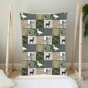 Camo Baby Blanket, Deer Baby Blanket, Duck Hunting Baby Blanket Baby Boy Blanket, Baby Shower Gift Baby Boy Gift - Thegiftio UK
