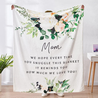 Christmas Day Gifts for Mom, Mom Birthday Gifts from Daughter Son Soft Throw Blanket - Thegiftio UK