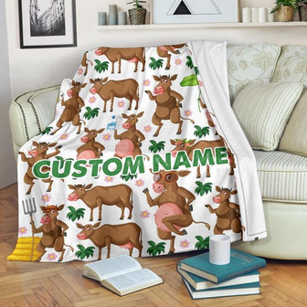 Cow Blanket - Cow Print Blanket - Cow Pattern Blanket - Fleece blanket - Thegiftio UK