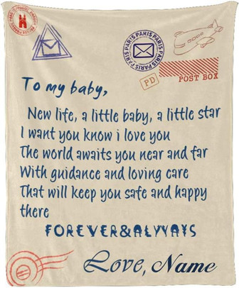 Custom Blanket with Name Text,Personalized to My Baby Super Soft Fleece Throw Blanket for Couch Sofa Bed - Thegiftio UK