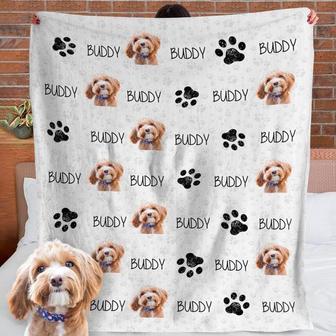 Custom Pet Blanket, Personalized Name And Photo Pet Blanket, Gift For Animal Lovers - Thegiftio UK