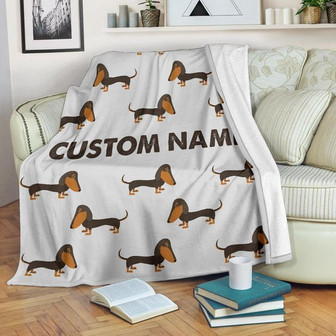 Dachshund Dog Mom Dad Owner Blanket - Throw Blanket - Dachshund Fleece Blanket - Dachshund Adult Kid Blanket - Dachshund Gifts Her Him - Thegiftio