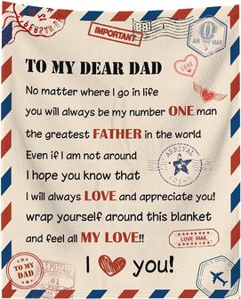 Dad Gifts Blanket, Birthday Gifts for Dad from Daughter Son Throw Blankets, Fathers Day Daddy Gifts from Kids, Best Dad Ever Gifts Ideas - Thegiftio UK