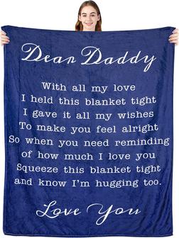 Gifts for Dad Father's Day Birthday Christmas, Throw Blanket I Love You My Dad, Fleece Blankets Soft Bedding Sofa - Thegiftio UK