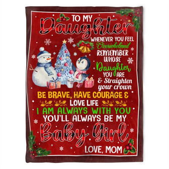 To My Daughter, I Am Always With You, Blanket Christmas, Fleece Blanket.Gift For Daughter To Be Birthday Gift Home Decor - Thegiftio UK