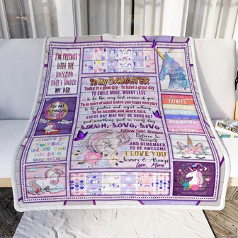To My Daughter, Today Is A Good Day Unicorn Blanket Gift For Daughter From Mom Birthday Gift Home Decor Bedding Couch - Thegiftio