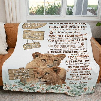 To My Daughter You Were And Always Will Be The Best Thing Fleece Blanket Gift For Family, Birthday, - Thegiftio UK