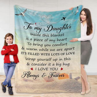To My Daughter Blanket, Gifts for Daughter from Mom Dad, Christmas Birthday Graduation Thanksgiving Mother Day Gift for Daughter - Thegiftio