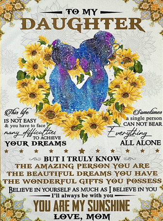 To My Daughter This Life Is Not Easy Sunflowers Portrait Poster & Canvas Gift For Daughter From Mom Wall Art Visual Art - Thegiftio