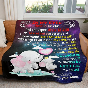 To My Daughter There Is No One That Can Equal Your Beauty Fleece Blanket Gift For Family, Birthday, - Thegiftio UK