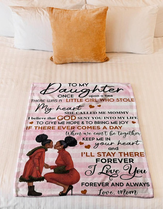 To My Daughter She Called Me Mommy Fleece Blanket Gift For Daughter From Mom To Daughter Home Decor Bedding Couch - Thegiftio