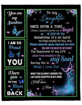 To My Daughter Sometimes It's Hard To Find Word To Tell You Fleece Blanket Gift For Family, Birthday, Daughter - Thegiftio UK