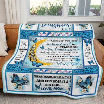 To My Daughter Today Is A Good Day Butterfly Blanket Gift For Daughter From Mom Birthday Gift Home Decor Bedding Couch - Thegiftio UK
