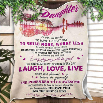 To My Daughter Today Is A Good Day Guitar Blanket Gift For Daughter From Mom Birthday Gift Home Decor Bedding Couch - Thegiftio