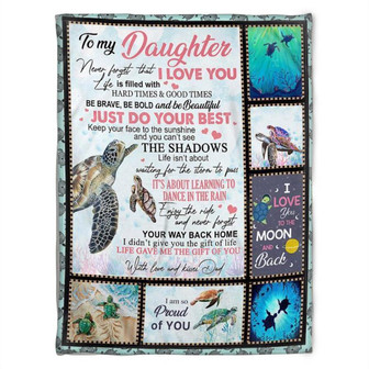 To My Daughter, I Love You,Just Do Your Best,Soft Blanket, Fleece Blanket.Gift For Friend Family Birthday Gift - Thegiftio UK