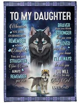 To My Daughter You Will Always Be My Baby Girl Fleece Blanket Family Gift Gift For Daughter Gift From Mom To Daughter - Thegiftio UK