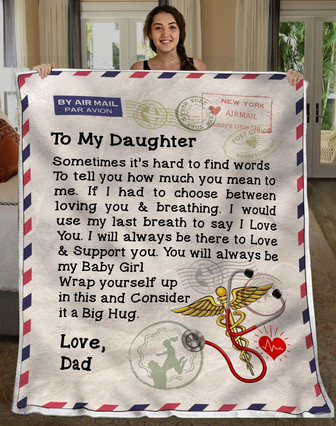 To My Daughter You Will Always Be There To Love And Support You Fleece Blanket, Christmas Gift, New - Thegiftio UK