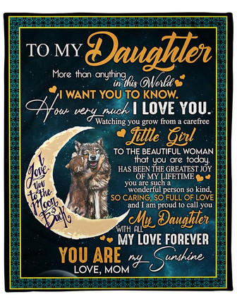 To My Daughter You Are Such A Wonderful Person So Kind Fleece Blanket Gift For Family, Birthday, Daughter - Thegiftio UK