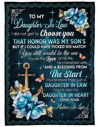 To My Daughter-in-law You Are The Love Of His Life Blanket Gift From Mother-in-law Birthday Gift Home Decor - Thegiftio UK