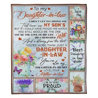 To My Daughter-In-Law I Did Not Get To Choose You That Honor Was My Son's lavender Blanket Gift From Mother-in-law - Thegiftio UK