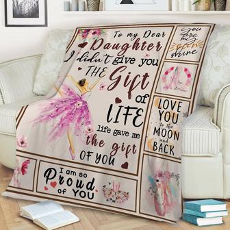 To My Dear Daughter The Gift Of Life Dancer Blanket Gift For Daughter Birthday Gift Home Decor Bedding Couch Sofa Soft - Thegiftio UK