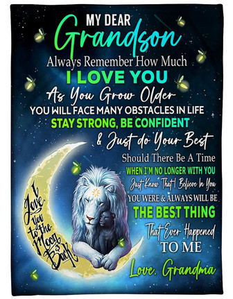 To My Dear Grandson Always Remember How Much I Love You Blanket Gift For Grandson Family Birrthday Gift Home Decor - Thegiftio UK