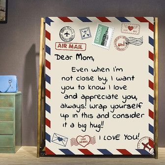 Dear Mom Blanket Consider It Is A Big Hug Blanket From Daughter Son, Gift For Mother's Day - Thegiftio UK