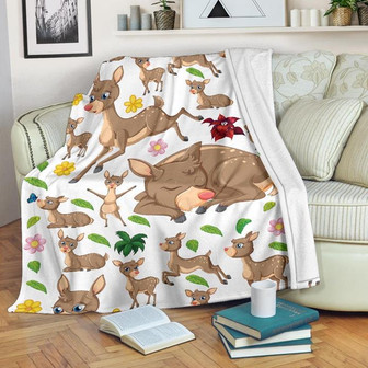Deer Blanket - Deer Trow Blanket - Deer Fleece Blanket - Deer Adult Blanket - Deer Kid Blanket - Deer gift - Thegiftio UK