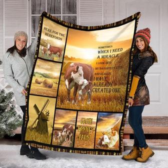 Faith Family Farm Blanket, Cow Blanket, Farmer Blanket, Special Blanket, Anniversary Gift, Birthday Gift - Thegiftio UK