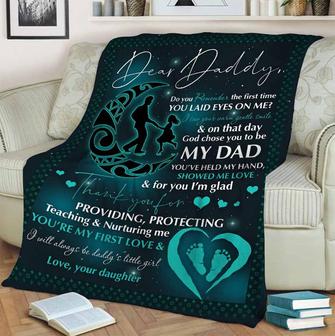 To My Father You Are My First Love Fleece Blanket Gift For Family,Birthday,Parents,Dad Gift Home Decor and Comfy - Thegiftio UK