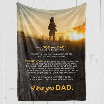 To My Father He Gave Me The Best Dad Fleece Blanket Gift For Family, Birthday, Father, For Him Gift Home Decor and Comfy - Thegiftio UK