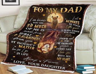 To My Father I Love You Always And Forever Fleece Blanket Gift For Family,Birthday,Parents,Dad Gift Home Decor and Comfy - Thegiftio UK