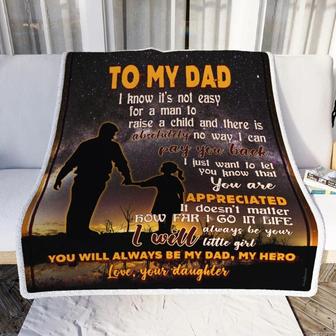 To My Father There Is No Way I Can Pay You Back Fleece Blanket Gift For Family,Birthday,Parents,Dad Gift - Thegiftio UK