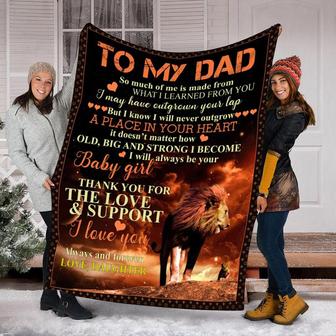 To My Father So Much Of Me Is Made From You Fleece Blanket Gift For Family,Birthday,Parents,Dad Gift - Thegiftio UK