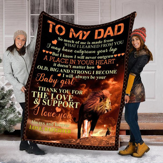 To My Father So Much Of Me Is Made From You Fleece Blanket Gift For Family,Birthday,Parents,Dad Gift - Thegiftio UK