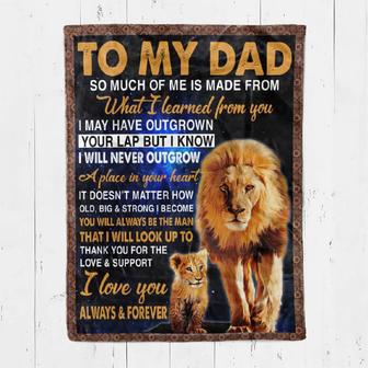 To My Father Thank You For The Love And Support Fleece Blanket Gift For Family,Birthday,Parents,Dad Gift - Thegiftio UK