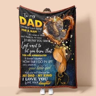 To My Father You Will Always Be My King Fleece Blanket Gift For Family,Birthday,Parents,Dad Gift Home Decor and Comfy - Thegiftio UK