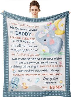 First Time Dad Gifts - Pregnancy Gifts for First Time Daddy Blanket - Daddy to Be Throw Blankets - Gifts for Dad to Be - Thegiftio UK