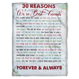 To My Friend Fleece Blanket You Always Make Me Laugh We Are Like Sister, Gift For Sister, Gift For Best Friend, - Thegiftio UK