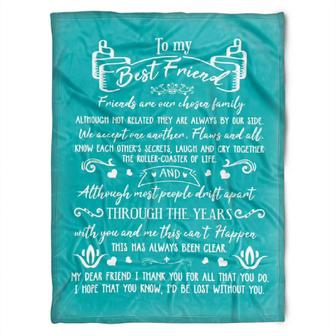 To My Friend Fleece Blanket Friend Are Our Chosen Family, Gift For Bestie, Gift For Sister, Gift For Best Friend, - Thegiftio UK
